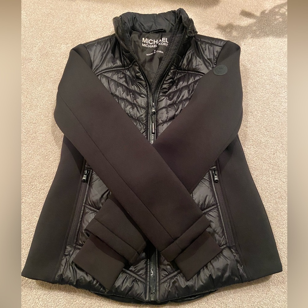Womens Black Michael Kors Down Jacket Size Small